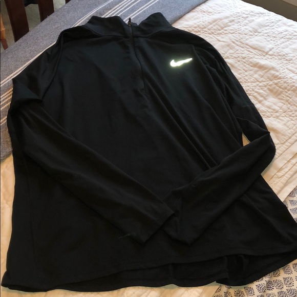 black nike zip top